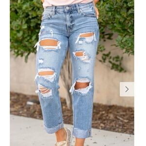 Kancan Mid Rise Boyfriend Jeans Size 1